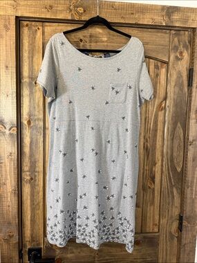 Liz Claiborne Silver Star-Embellished Midi Dress